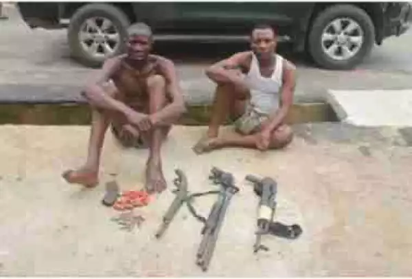 Kidnappers Nabbed With Weapons After Gun Battle With Police In Imo State (Photo)